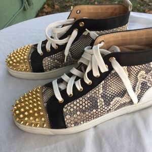 Christian Louboutin Men's Lou Spikes High-Tops EU 43